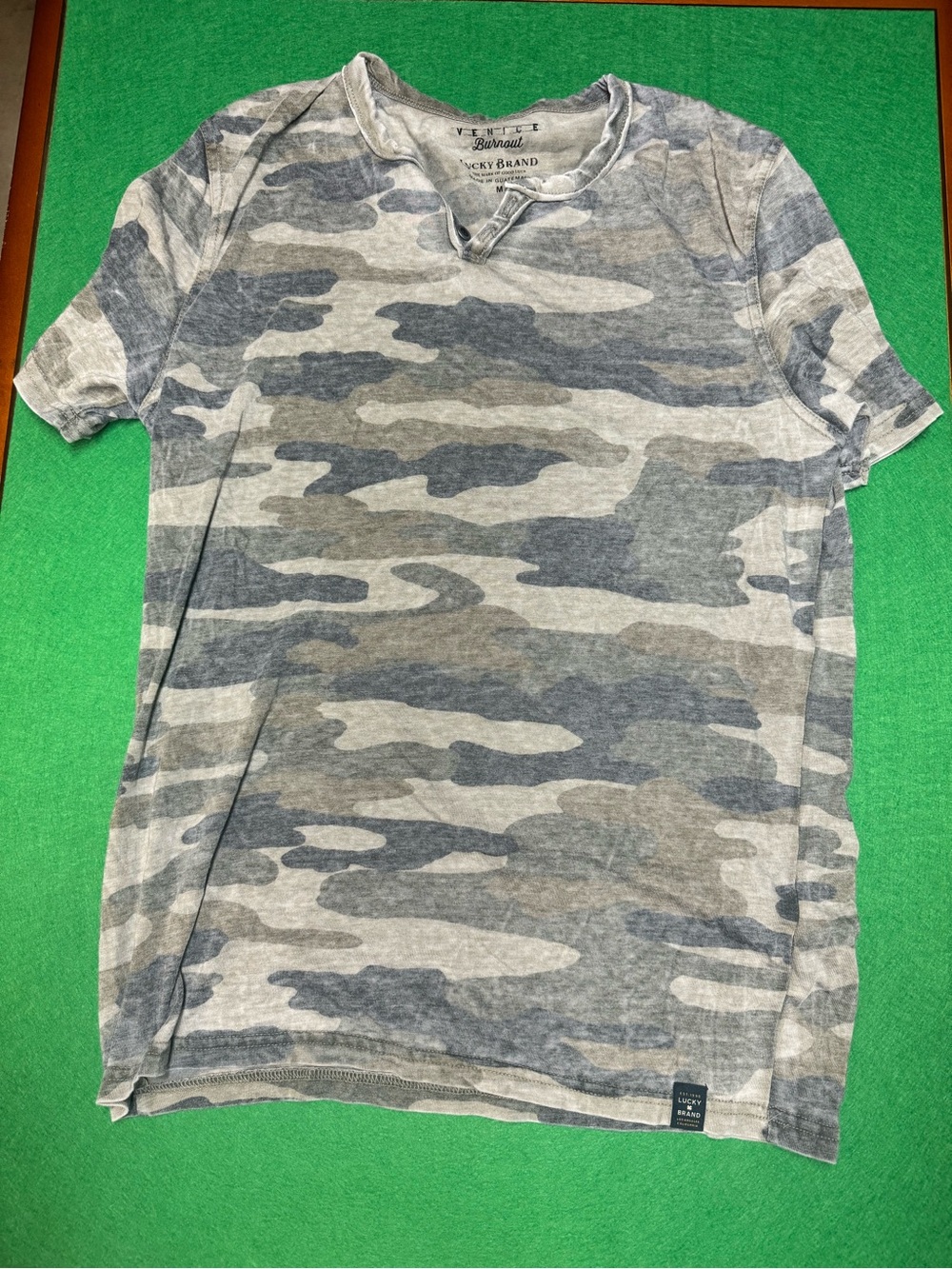 Lucky Brand Olive Green Washed Tee - Men’s